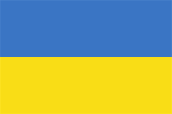 Gelb-blaue Flagge der Ukraine